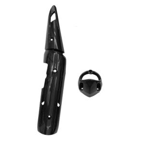 Lightweight ABS Motorcycle Exhaust Shield Anti Scorching Guard Carbon Fiber Finish Exhaust Pipe Protections for Y15ZR
