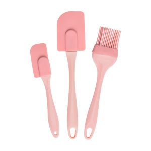 3PCS/Set Cream Silicone Scraper DIY Bread Cake Butter Spatula Mixer Oil Brush Non-stick Baking Accessories