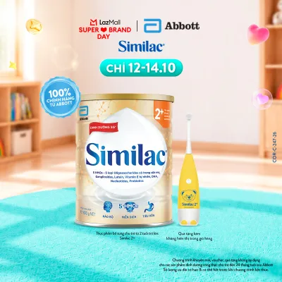 Sữa bột Similac 5G 2+ 800g cho trẻ từ 2-6 tuổi + Bàn chải điện Similac