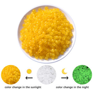 100Pcs Acrylic Big Hole Barrel Beads Luminous Spacer Beads UV Ultraviolet Color Changing Beads DIY Bracelet Necklace Earrings Accessories