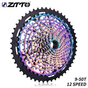 ZTTO MTB 12 Speed Cassette Xd 9-50t Ult Ultralight Cnc Freewheel Rainbow Golden Flywheel 12speed Sprocket 12s K7 Colorful Ult Bike Bicycle Parts