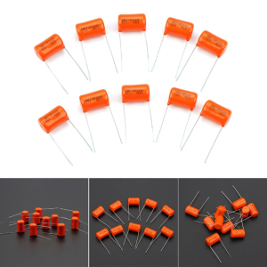 10ชิ้น600V 715P .022Uf โทนกีต้าร์ไฟฟ้าแคปตัวเก็บประจุอะไหล่สีส้มโทนตัวเก็บประจุแบบเม็ดส่วนกีตาร์