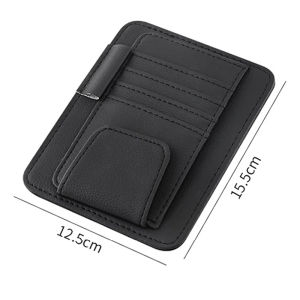 Car Sun Visor Organizer Multi-Pocket Business Card Storage Management Sunglasses Holder Visor Access