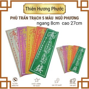 Phù trấn trạch ngũ phương 5 màu giấy cúng loại đẹp 1bộ