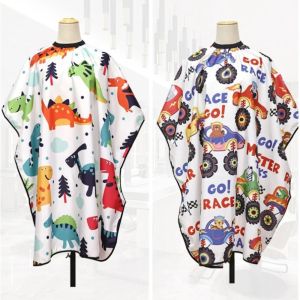 FENGIA Cute Kids Cartoon Haircut Cape Professional Salon Barber Wrap Children Hairdresser Cape Hair Care Styling Haircutting Waterproof Cutting Gown