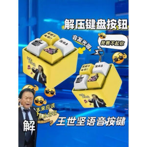 Funny Voice Keychain 搞笑语音钥匙扣 – “颗秒!哎嘿嘿!” 减压发声按钮玩具【升级款】