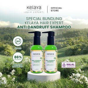 2 Pcs Kelaya Hair Expert Anti-Dandruff Shampoo Non SLS 100ml Hair Care Shampo Anti Ketombe Bandel