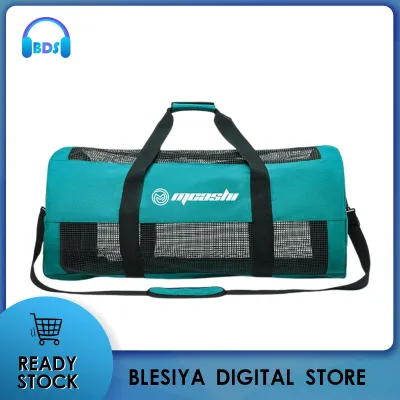 Blesiya กระเป๋าถือตาข่ายสำหรับดำน้ำกระเป๋าใส่เสื้อผ้าพร้อม Tali Bahu กระเป๋าอุปกรณ์ดำน้ำสำหรับดำน้ำตื้นใต้น้ำล่องแพชายหาดแล่นเรือใบ