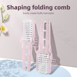 MOLISAN จัดทรงผมหน้าม้า หวีผมพับได้ อาวุธสูงรูปหัวกะโหลก แบบสากล แปรงผมที่ช่วยแยกผม ทนทาน ป้องกันไฟฟ้าสถิต หวีจัดแต่งทรงผม ทรงผมตรงหยิก