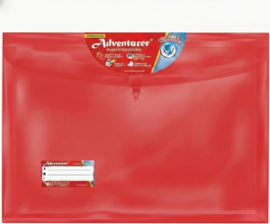 [WHOLESALE] adventurer expanding plastic envelope LONG assorted color push lock