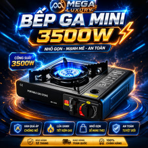 Bếp Ga Mini Du Lịch Chống Cháy Nổ Chống Gió Công Suất 2900W Chất Liệu Thép Không Gỉ Cao Cấp Tiện Lợi Khi Mang Theo