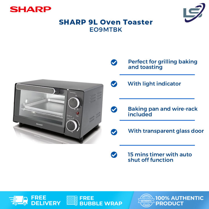 SHARP 9L Oven Toaster EO9MTBK Perfect for Grilling Baking & Toasting