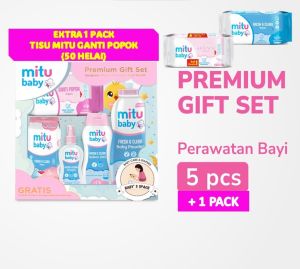 Premium Gift Set Tisu Mitu Extra Tisu Basah isi 50 Helai untuk kado lahiran dan ulang tahun