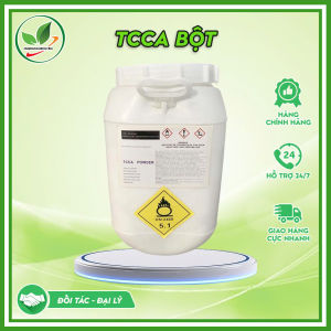 TCCA dạng bột 90% Trung Quốc xử lý nước và xử lý hồ bơi. Thùng 25kg