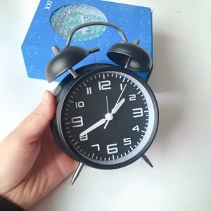 KIPRUN Alarm Clock Metal Frame 3D Dial with Backlight Battery Operate Desk Table Alarm Clock For Home and Office