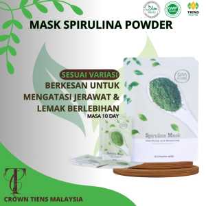 Pemutih Muka Spirulina Ubat Jerawat Paling Berkesan Masker Muka Blackhead Remover Face Mask Skincare