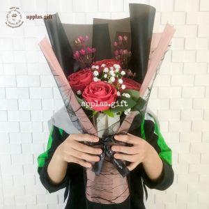 Rose Valentine Bouquet Artificial Flowers Hand Buket Wedding Graduation Engagement