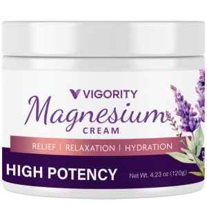 Vigority Magnesium Cream - Soothing Relief with Lavender Vitamin E and Shea Butter