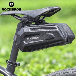 ROCKBROS1.7L Bicycle Bag Waterproof Rear Large Capatity Quick Release Seatpost Shockproof Double Zipper Rear Bag