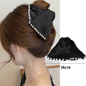 Elegant Rhinestones Pearls Big Bow Hair Claw For Women Girls Sweet Ornament Hair Clips Hairpins Fashion Hair Accessories