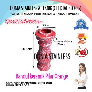 Bandul Keramik Pilar Orange ornamen
