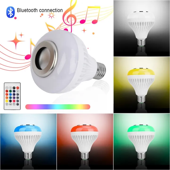 WIRELESS BLUETOOTH SPEAKER LED MUSIC BULB/APP SMARTPHONE CONTROLLED LED ...