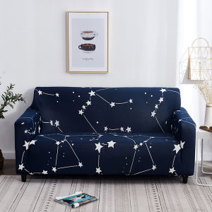 Ready Stock Sofa Cover Stretchable 1/2/3/4 Seater Seat Cover Regular Elastic L Shape Printed Sofa Cover Slipcover With Free Pillowcase and Foam Sticks (L Shaped Sofa Need 2 Pcs or More)