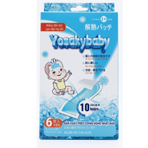 Miếng Dán Gel Làm Mát Hạ Sốt YosakyBaby Nhật Bản (Hộp 6 miếng) – Dùng Cho Trẻ Em & Người Lớn Miếng Dán Hạ Nhiệt