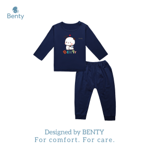 Bộ dài tay cài vai in hình gấu BENTY BT008 dễ thương cho bé đồ bộ chuyên mặc ngủ