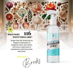 My Home 116 MAN Premium Room and Linen Disinfectant Spray Paraben Free Car Bathroom Home House