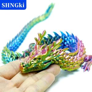 SHNGki 3D In Trung Quốc Rồng Đầy Đủ Cơ Thể Khớp Di Chuyển Nhà Trang Trí Nội Thất Trang Trí Trang Trí Đáng Giá Thu Thập Đồ Chơi Sáng Tạo