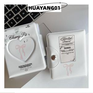 HUAYANG01 [HOT FASHION] Kpop Photocards Binder Sweet Bow Photo Album Mini Photocard Holder 3 Inch Love Heart Picture Storage Case