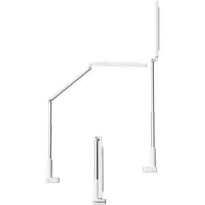 SIERWU แบตเตอรี่ที่ทนทาน โคมไฟตั้งโต๊ะ LED ชาร์จใหม่ได้ ประเภทคลิปพับ ไฟที่ยึดแน่น ป้องกันดวงตา 360 ° หมุนได้ โคมไฟข้างเตียงที่เป็นมิตรต่อดวงตา นักเรียน