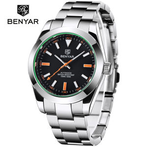 BENYAR Mens Watches Top Brand Luxury 2026 New Automatic Watches Men Waterproof Sport Watch Men Fashion Watch For Men Stainless Steel Male Clock