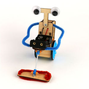 Kids Science Toy Technology Physics 3D Puzzles STEM DIY Electric Cleaner Robot Kit Learning Educational Toys for Children