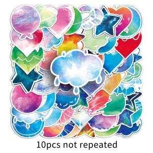 50pcs Original Watercolor Sticker Irregular Cute Cartoon Small Pattern Decal Personalized Decoration Laptop Suitcase Waterproof Sticker
