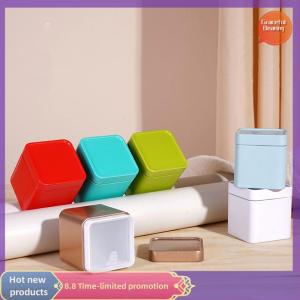 Graceful 1PC Mini Tin Storage Box Sealed Tea Caddy Small Square Coffee Jar Tea Leaves Container Cans Small Tinplate Spices Storage Boxes