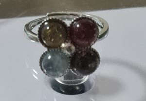 Colorful Agate Clover Ring