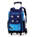 ZIRANYU NEW  Big Capacity Trolley school Bag for  kids Girls School Rolling Backpacks Wheels detachable boys school bag Kids Trolley case book bag. 