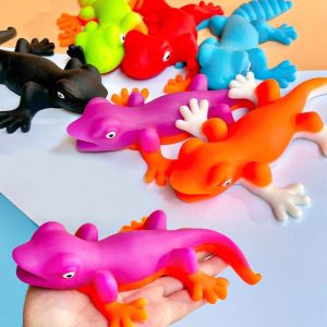 JAYQQ TPR Stretchy Lizard Toy Stress Relief Simulation Lizard Squeeze Fidget Toy Novelty Colorful Pinch Toy Children