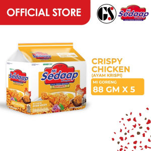 Mi Sedaap Mi Goreng Ayam Krispi (Crispy Chicken) Instant Noodles 88g (set of 5)