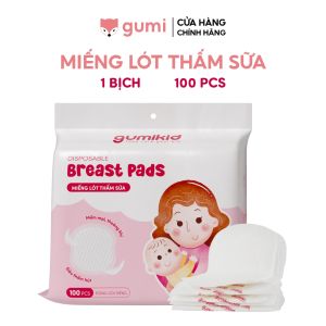 Miếng Lót Thấm Sữa Gumikid siêu thấm hút chống tràn hiệu quả mềm mại thoáng khí gói 100 chiếc