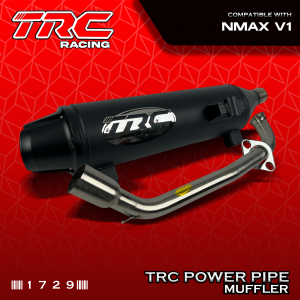TRC Racing Power Pipe Yamaha NMAX v1 Muffler Exhaust with Removable Silencer LTO Approved 1729