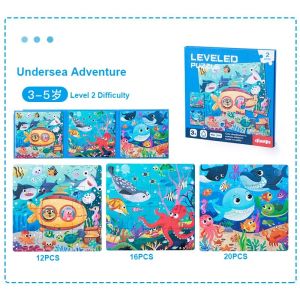 Kids Toys Magnetic Advance Educate Book 3-In-1 Animal Marine Dinosaur Cognitive Early Education Jigsaw Puzzle For Kid Birthday Party Goodie Bag Gift