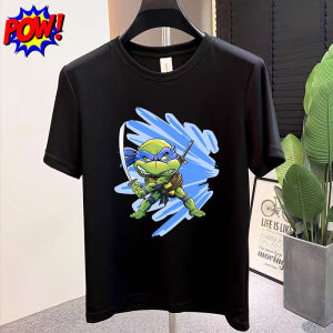 Casual Original Cute Version Teenage Mutant Ninja Turtles T-Shirt Anime Gaming Tee Street Loose Cotton Short-Slee