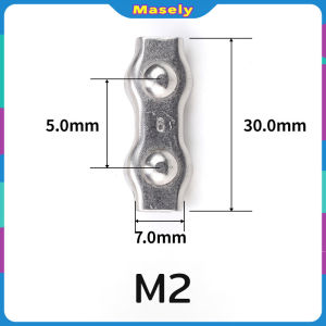 Masely Stainless Steel Wire Clip Wire Rope Clamp Double Clamp Cable Clip M2 M3 M4