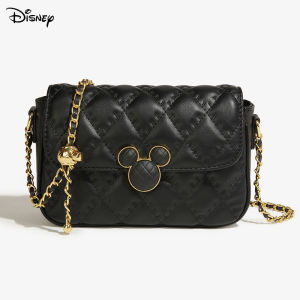 Disney Official Authentic mickey Series Fun Fashion Female Bag Black Beige Leather Bag