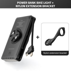 ROCKBROS Bicycle Headlight 5000mAh 6 Modes Cycling Front Light IPX6 Waterproof Type-C Rechargeable MTB Road Bike Power Bank Lights