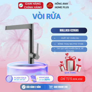 Vòi rửa chén Malloca K295BS đồng thau mạ pvd titan nóng lạnh cao cấp hiện đại sang trọng