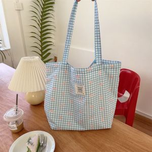 YOCKY Printed Bowknot Shoulder Bag All Match Sweet Casual Handbag Stylish Fashion Canvas Shopping Bag Female